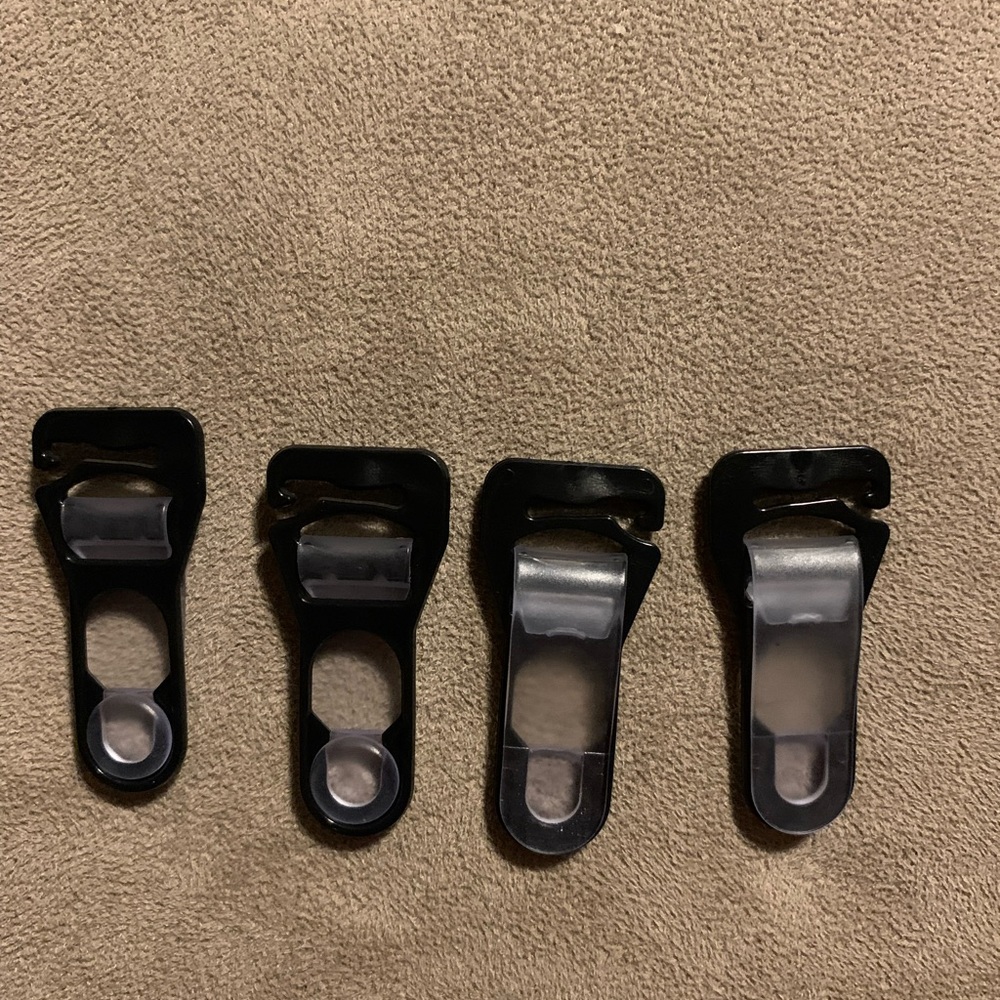 Slip on Garter Clips Black (One Set Of 4)
